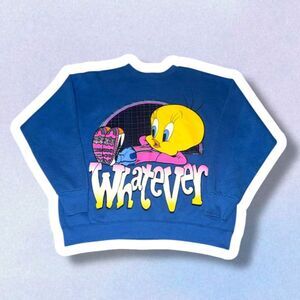 Vintage 90s Looney Tunes Whatever Tweety Bird Sweatshirt Size XL